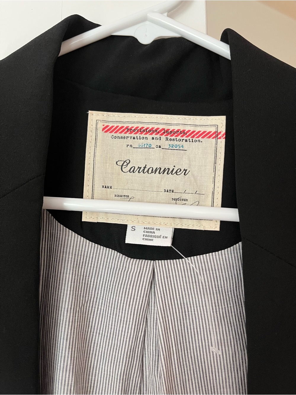 Anthropologie Cartonnier Black Open-Front Draped Blazer - Picture 2 of 2